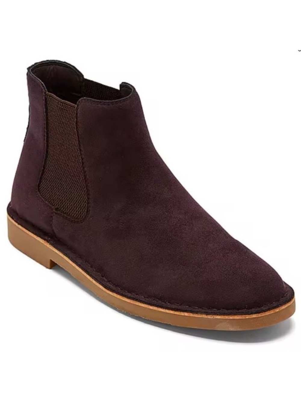 Mens Brown Memory Foam Suede Boots